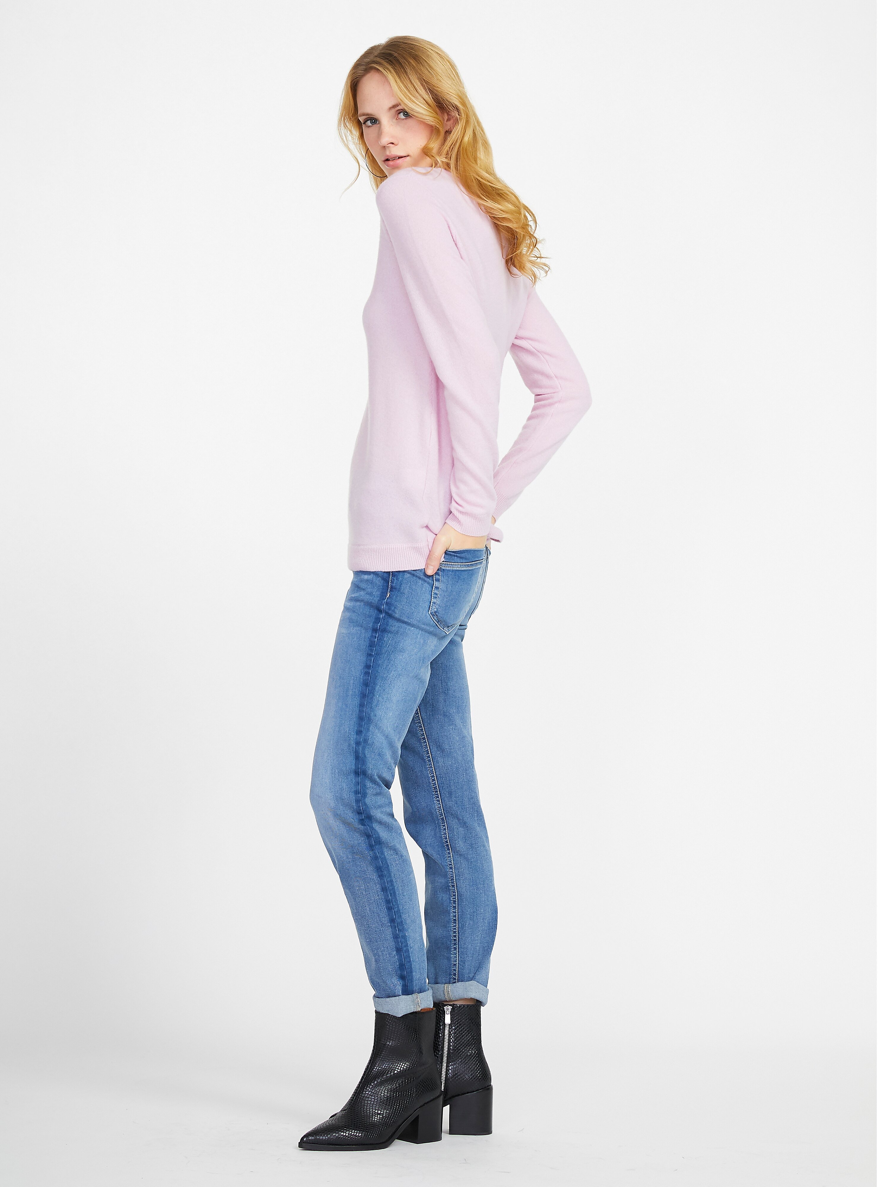 Rundhals-Pullover aus 100% Premium-Kaschmir