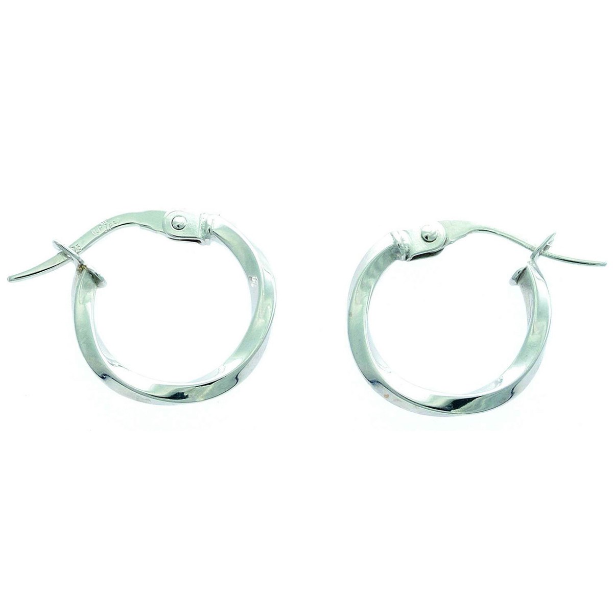 Boucles d'oreilles créoles torsadées or  9 carats10 mm