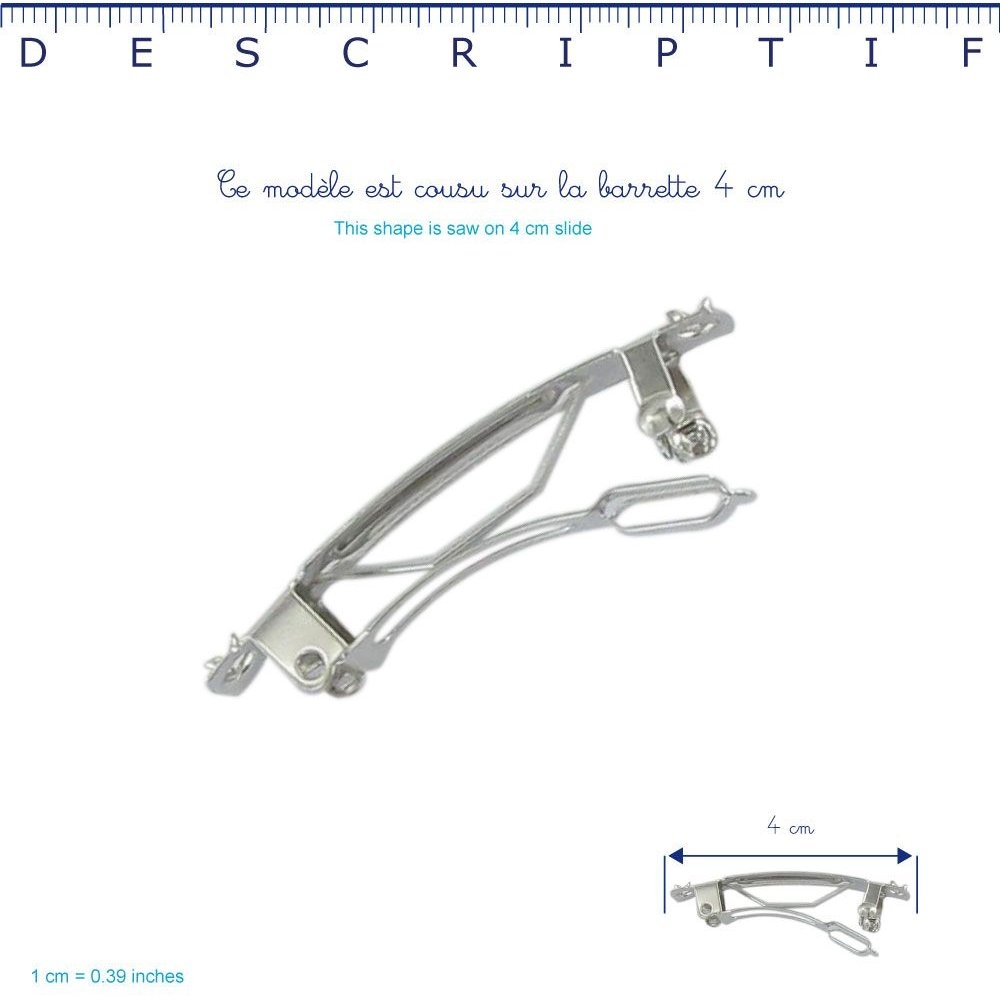 Barrette Fleur Étoile 4 Camelias Rubis