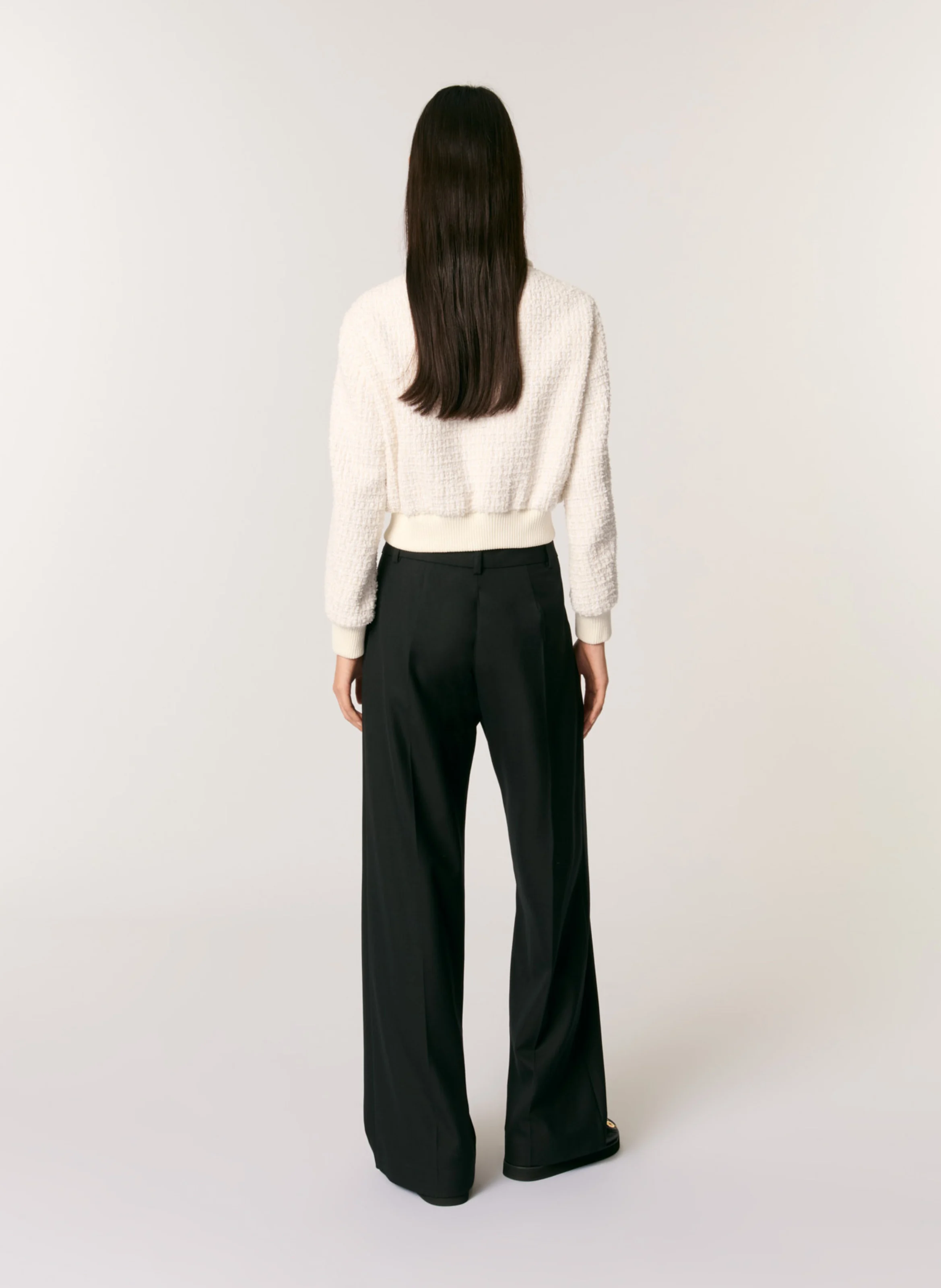 Blouson col classique en coton | Beige