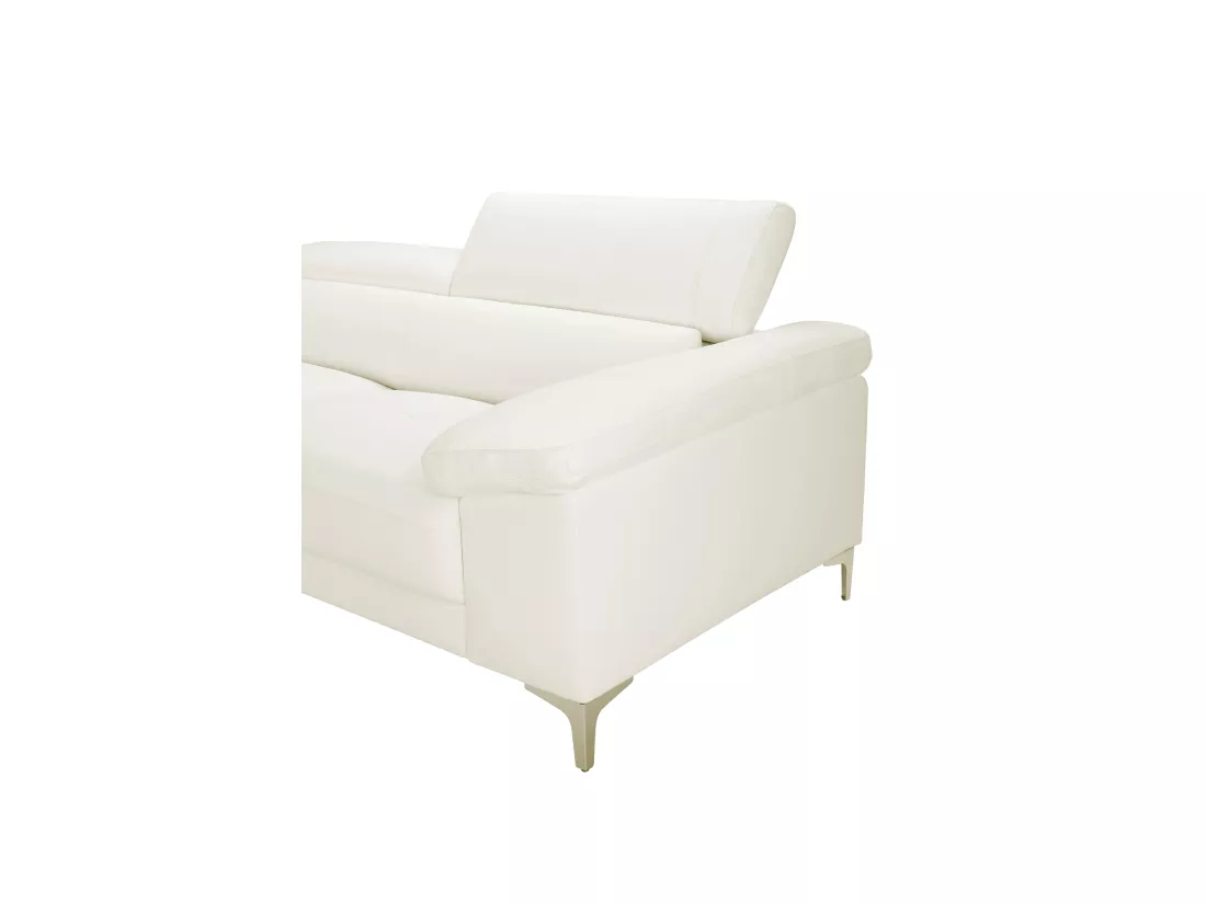 Canapé 2 places en cuir SOLANGE - Blanc