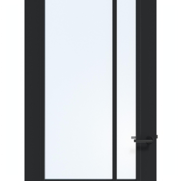 Arne & Bodil binnendeur ABD521 blank glas - wit afgelakt - glaslat diep zwart