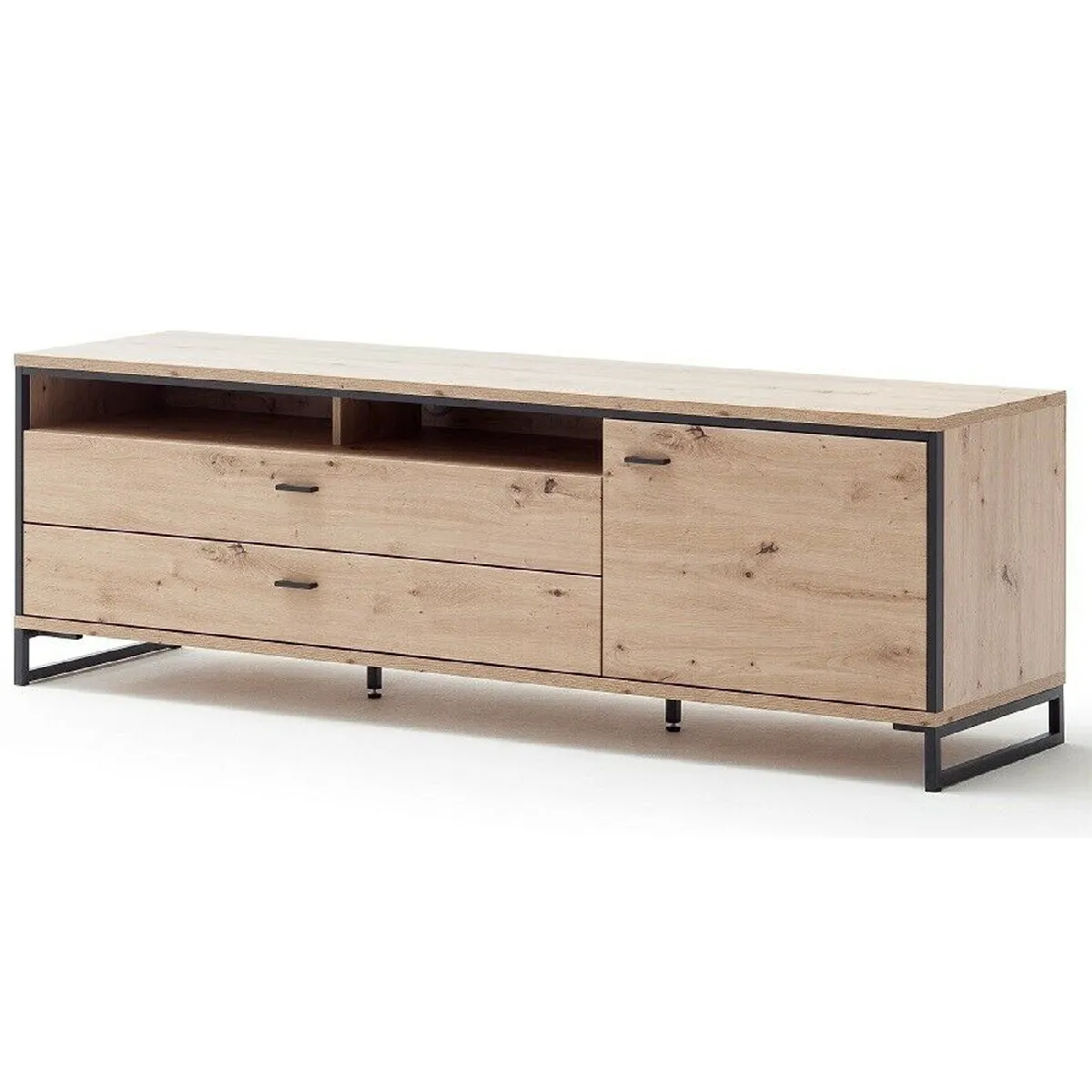pegane - Meuble TV Chêne sombre 183 cm