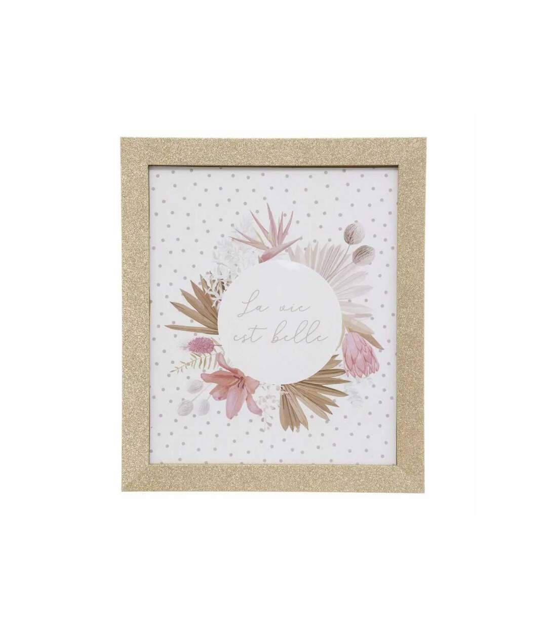 Lot de 3 Cadres Photo Enfant Paillettes 33cm Or