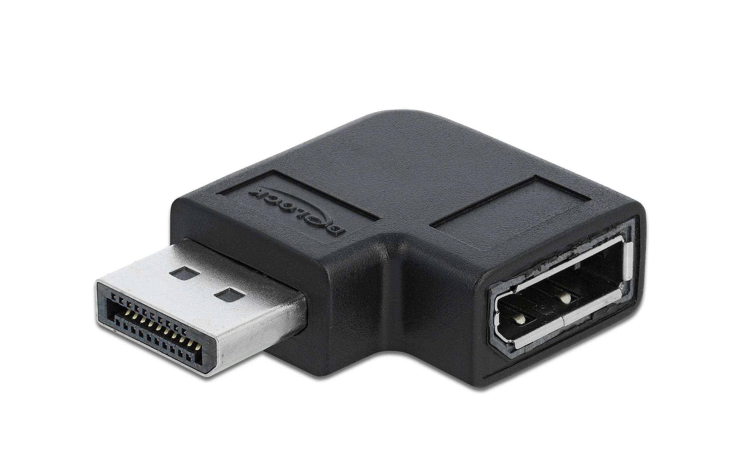 Adapter DisplayPort - DisplayPort, 8K/60Hz links gewinkelt