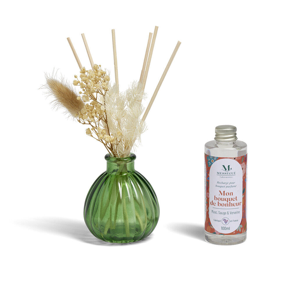 Diffuseur avec fleurs séchées Messegué Mon bouquet de bonheur - 100ml