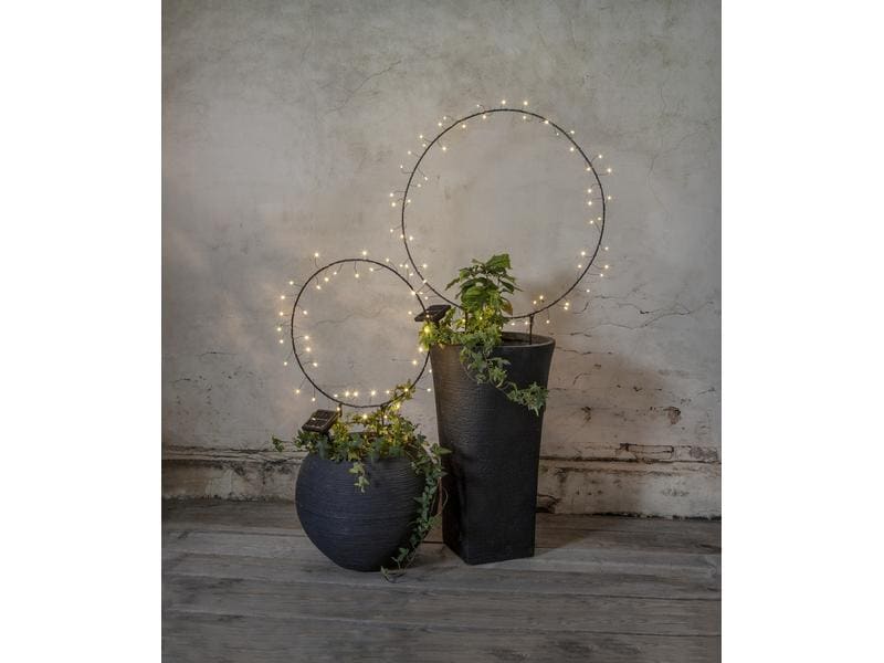 Star Trading Gartenlicht Solar Barlumi, 60 LEDs, Schwarz Lichtbogen mit 60 LEDs