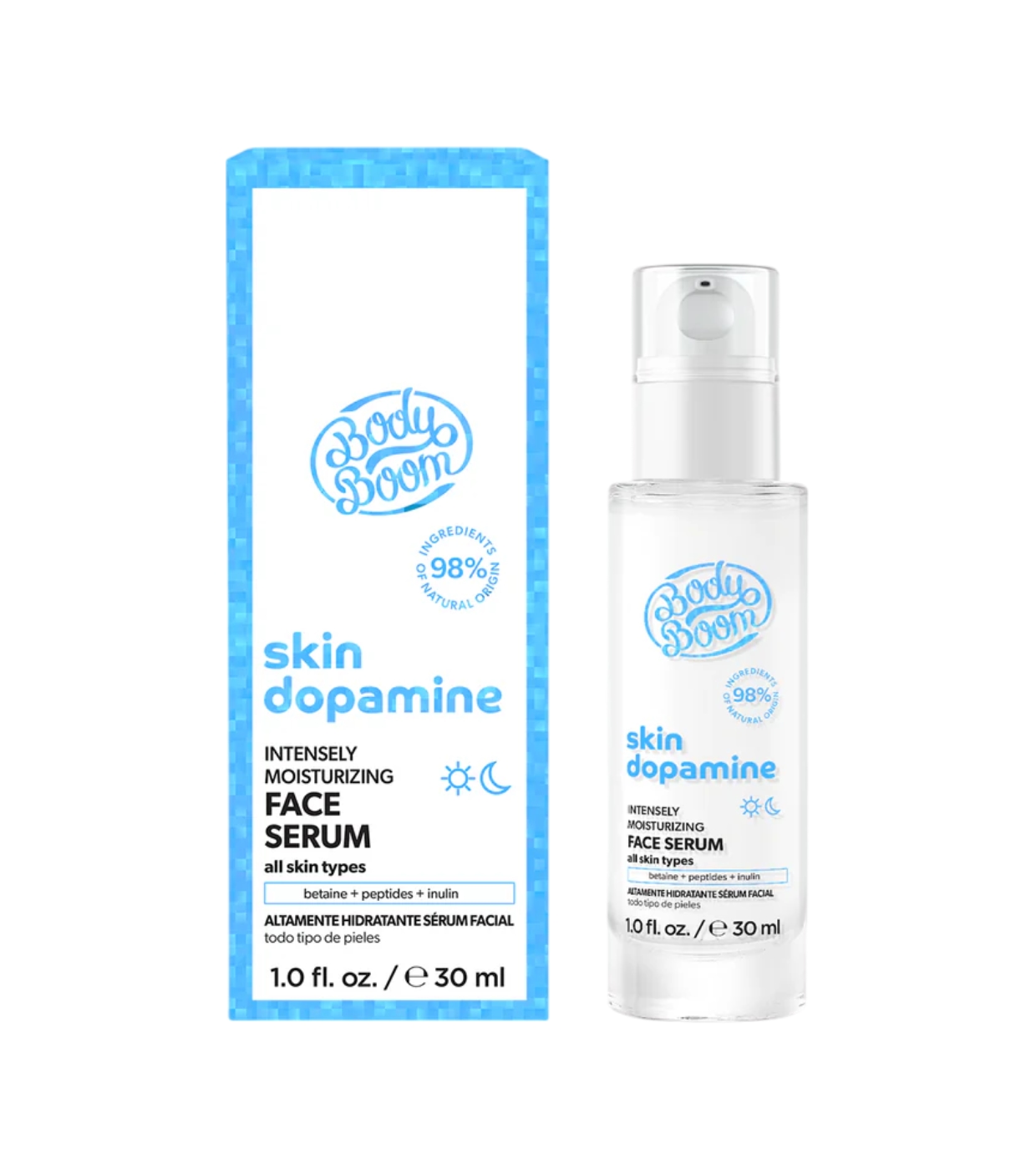 Bodyboom - *Skin Dopamine* - Sérum de hidratação intensa betaína + peptídeos + inulina