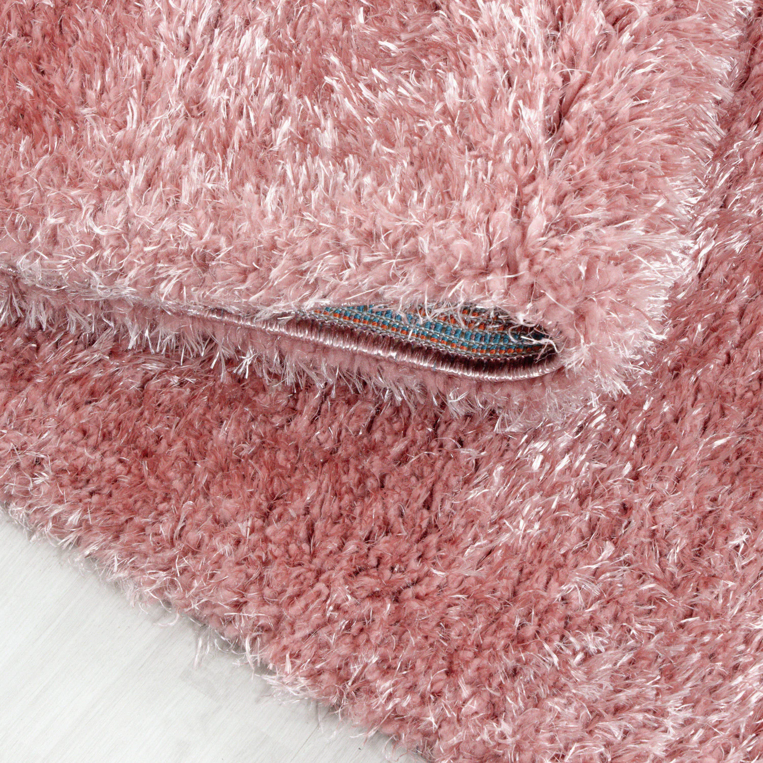 Runde Einfarbig Hochflor Teppich, Flauschiger Langflor Shaggy Teppich