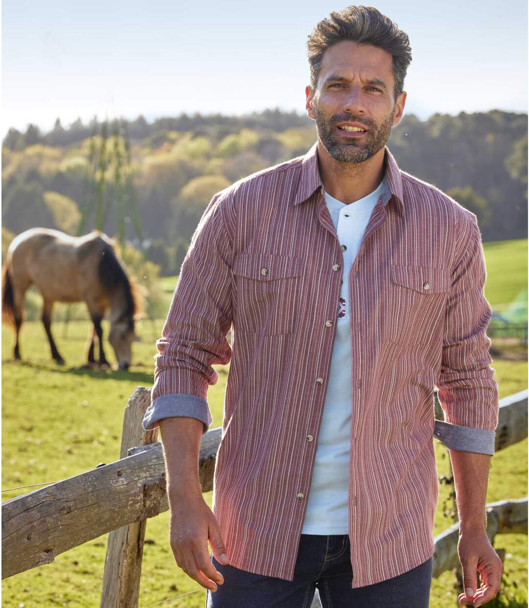 Chemise Popeline Rayée