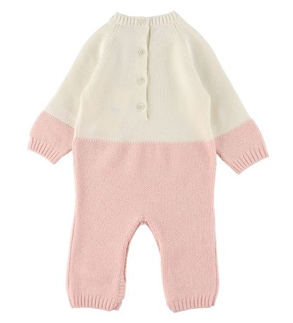 Fendi Strampler/Mütze - Wolle - Weiß/Rosa