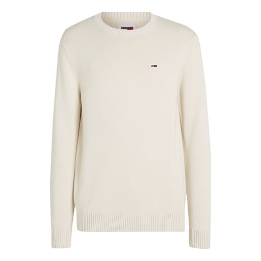 Tommy Jeans Slim Essential Cneck Striktrøje, Newsprint, M