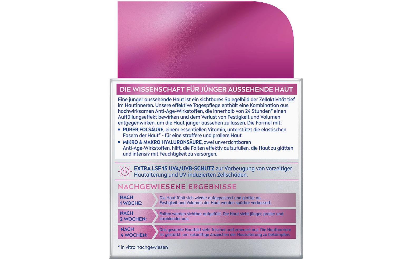 Tagescrème Cellular Expert Filler Anti-Age LSF 15 50 mlFüllende Wirkung für Festigkeit und Volumen