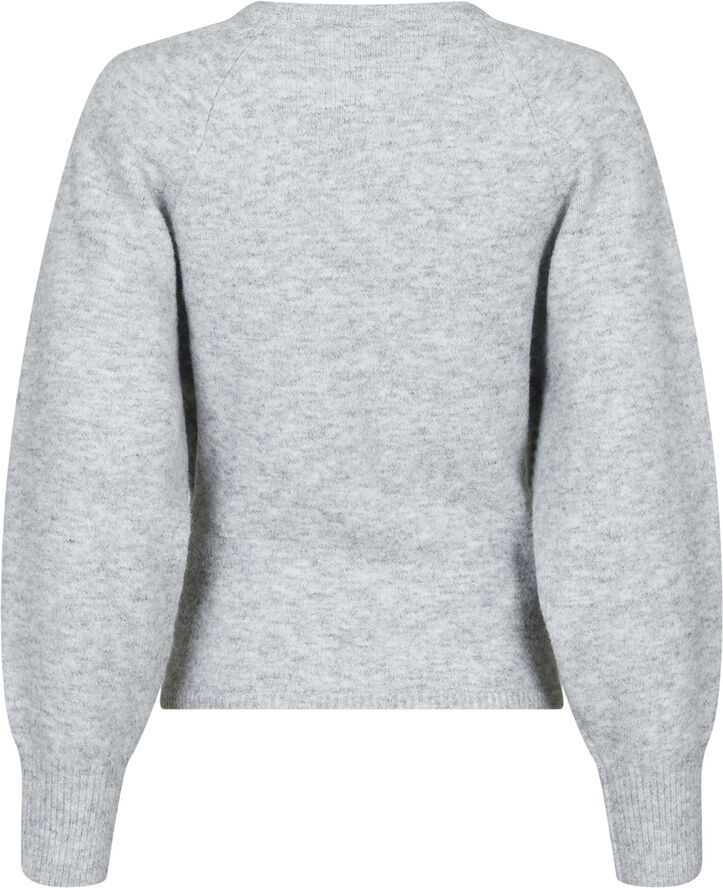 Neo Noir Rex Knit Blouse Light grey melange