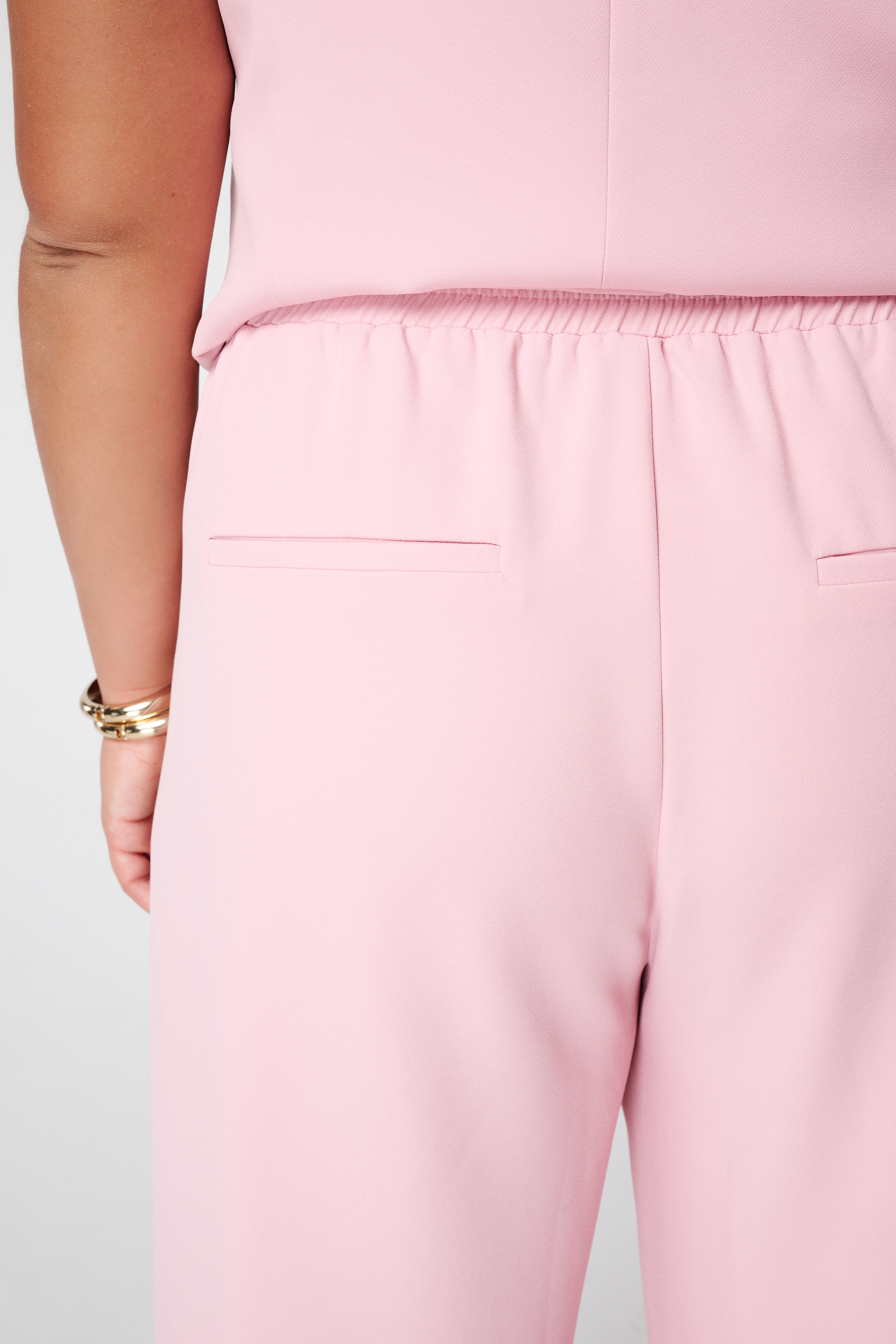 Pantalon met elastische taille Licht pink