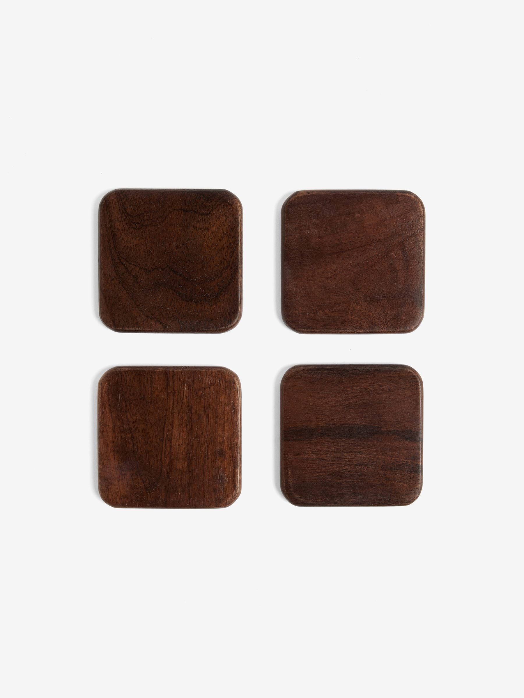Set of 4 Bronx Wooden Coasters