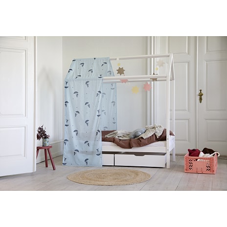 Hoppekids Ole Lukøje forhæng til husseng 70x160 cm - Blå