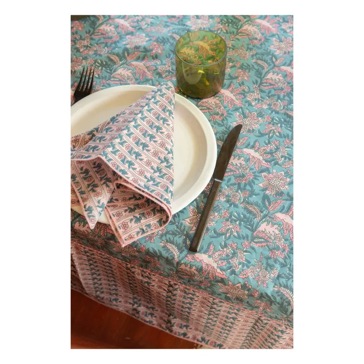 Louise Misha Serviettes de table Carlotta - Set de 4 | Bleu