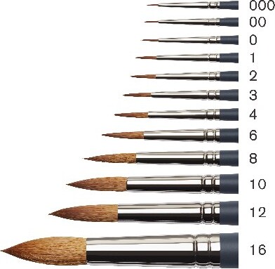Winsor & Newton - Akvarel Pensel - Syntetisk Rund - Str. 1