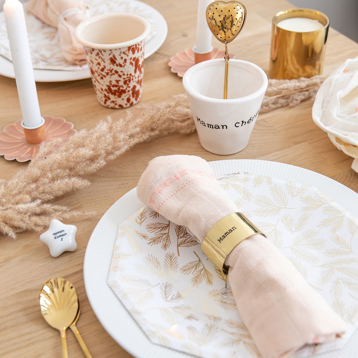 Rond de serviette Maman Atelier jasmin