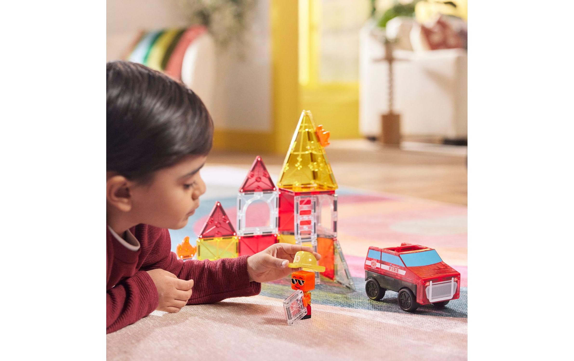 Fire Rescue 27 TeileRettungs- und Bau-Set mit 27 magnetischen Teilen
