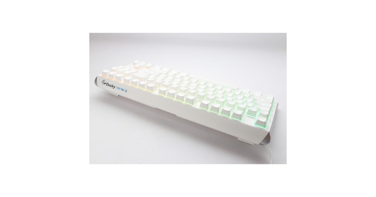 DuckyOne 3 Classic Pure White TKL, toetsenbord  (Wit, US lay-out, Cherry MX Silent Red, RGB led, Double-shot PBT, Hot-swappable, QUACK Mechanics, 80%)
