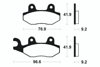 Plaquettes de freins Tecnium Scooter organique - ME213