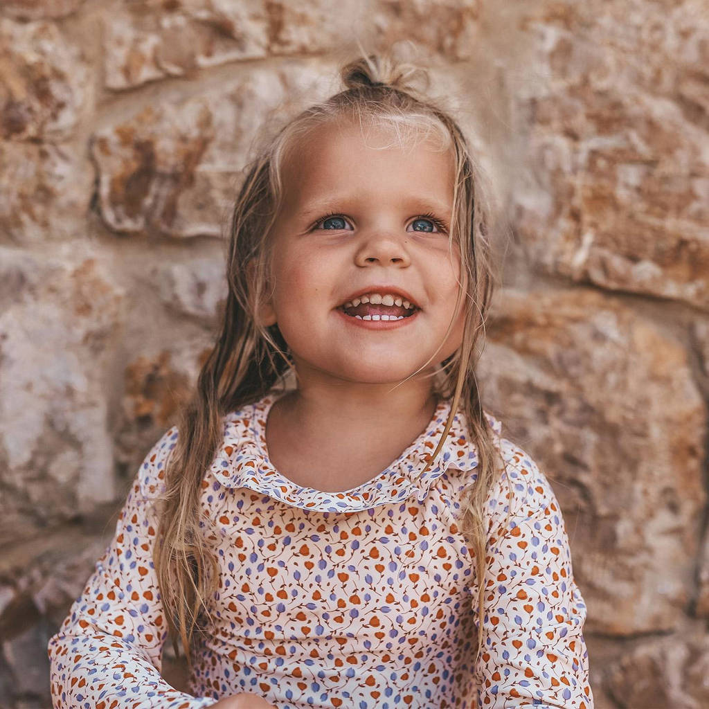 schattig zwempakjeUV badpak Saba lila/oranje