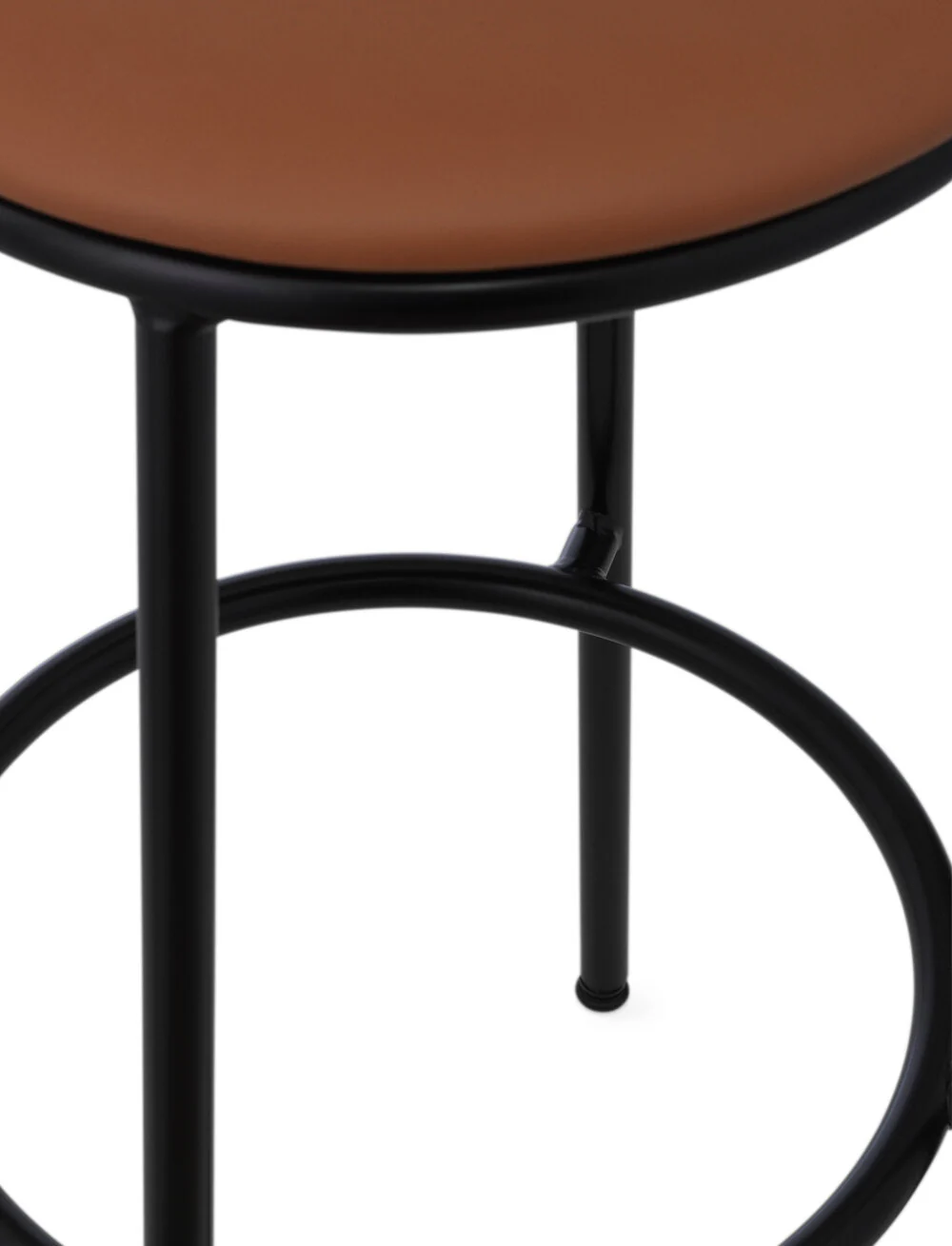 Normann Copenhagen  Circa barstol, sort/Brandy - 75 cm.