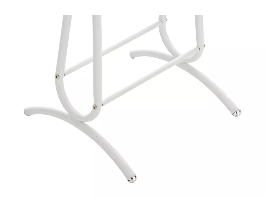 Valet de nuit - Métal - 40 x 35 x 110cm - Blanc - Rufus