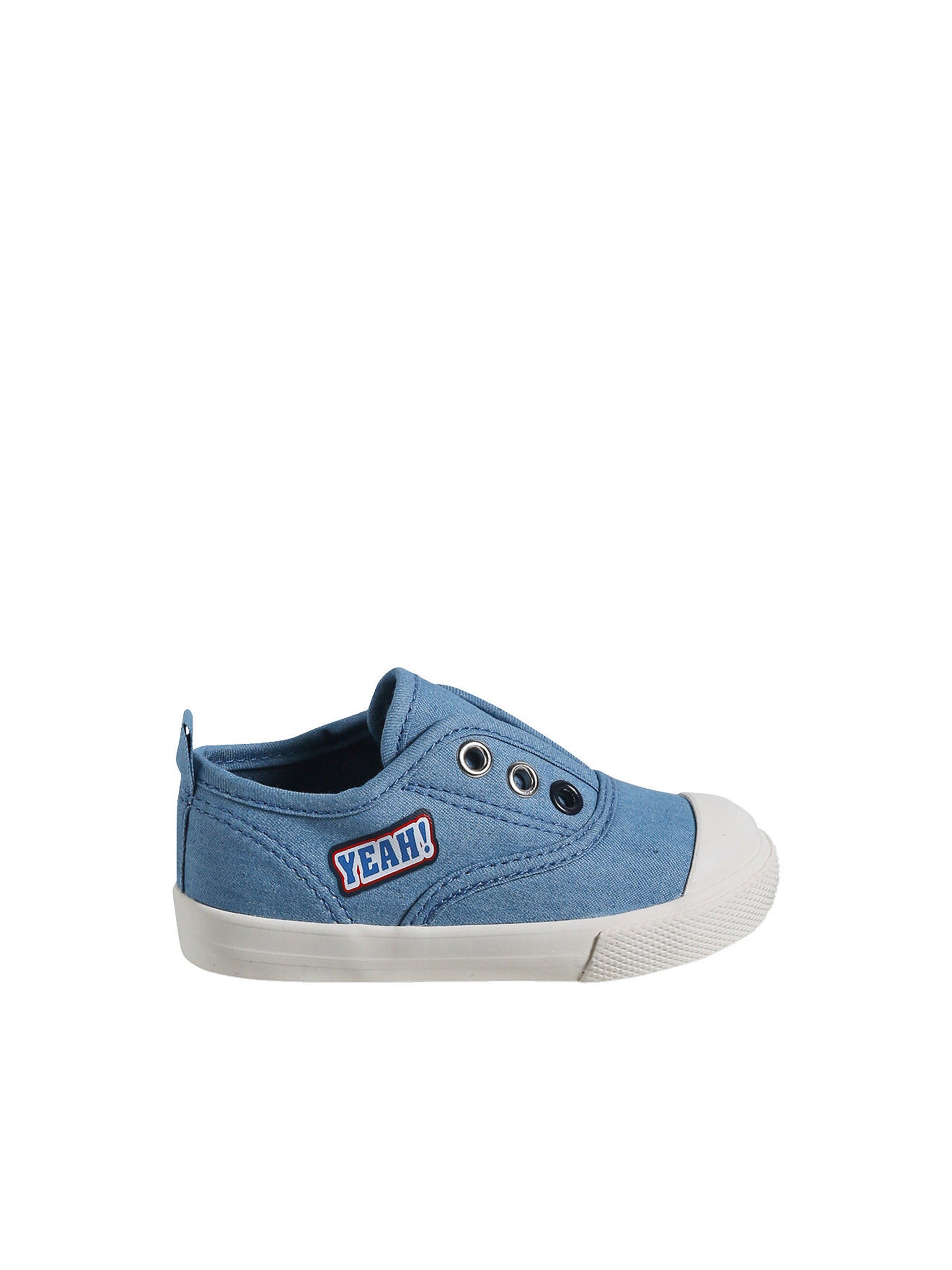 Vertbaudet Baby Stoff-Sneakers mit Gummizug blau