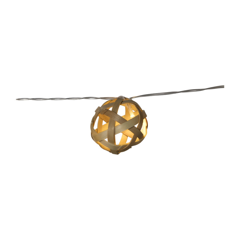Slinger met bollen - bruin - 175 cm