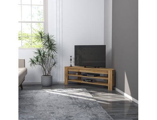 CONCEPT1 - Meuble TV Anglato chene 120 x 30 x h40 cm