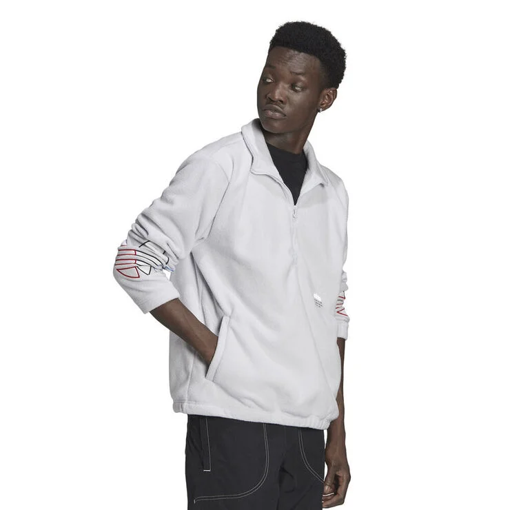 adidas Adicolor Polar Fleece Half-Zip sweatshirt Hvid