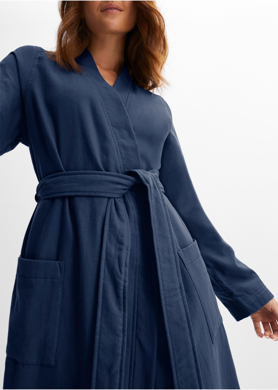 Peignoir de bain en sweat avec intérieur éponge