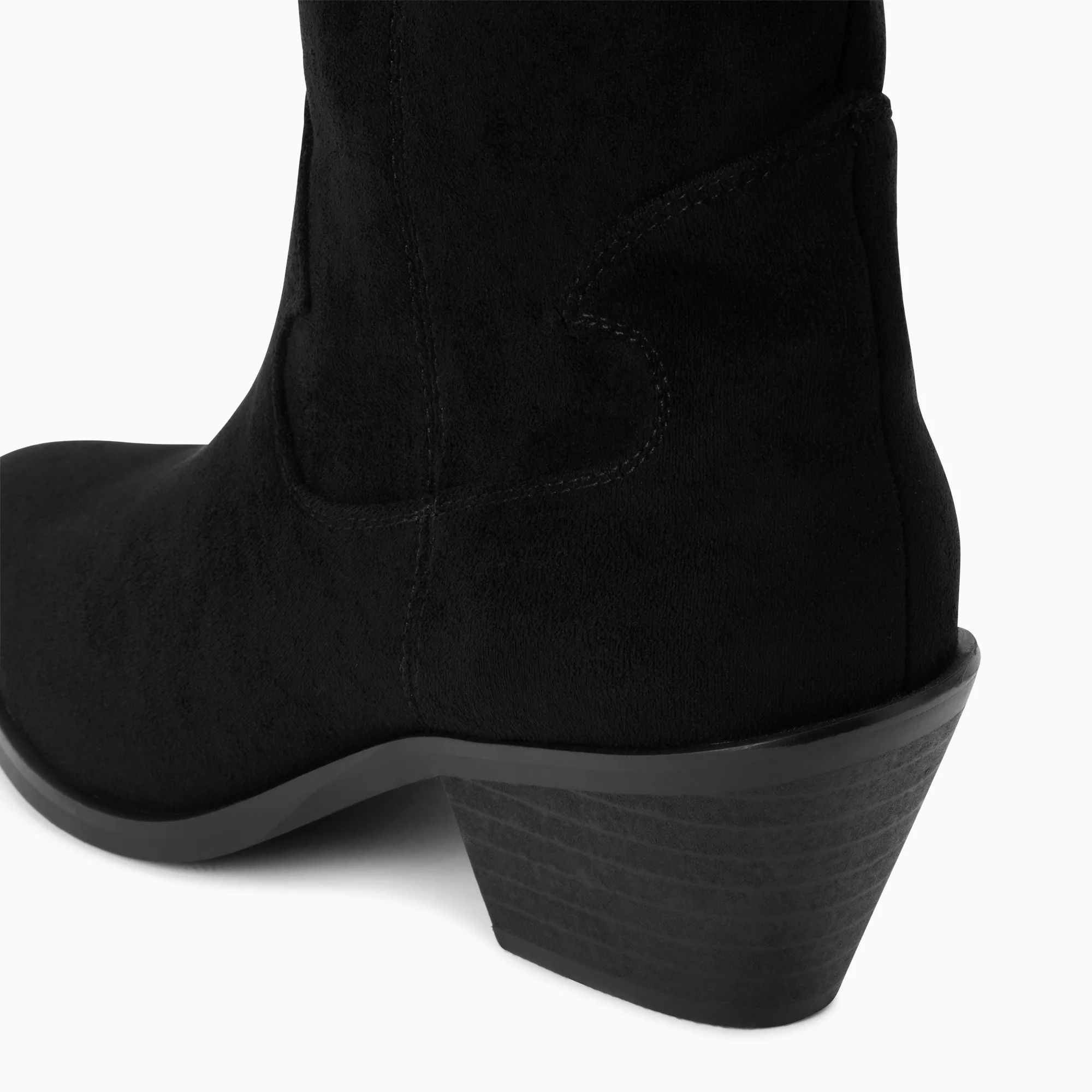 Bottines-Bottines santiags Beverly noires mi-mollet