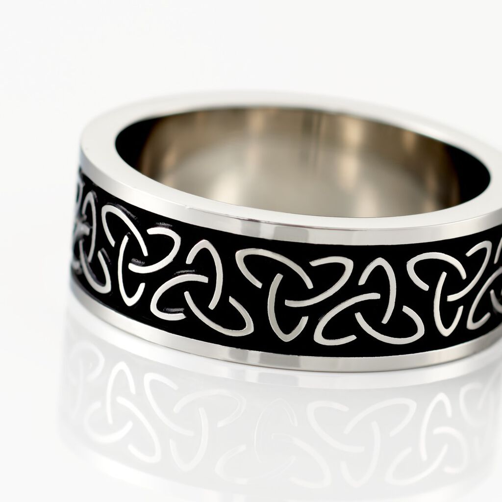Bague Acier Blanc Ugo