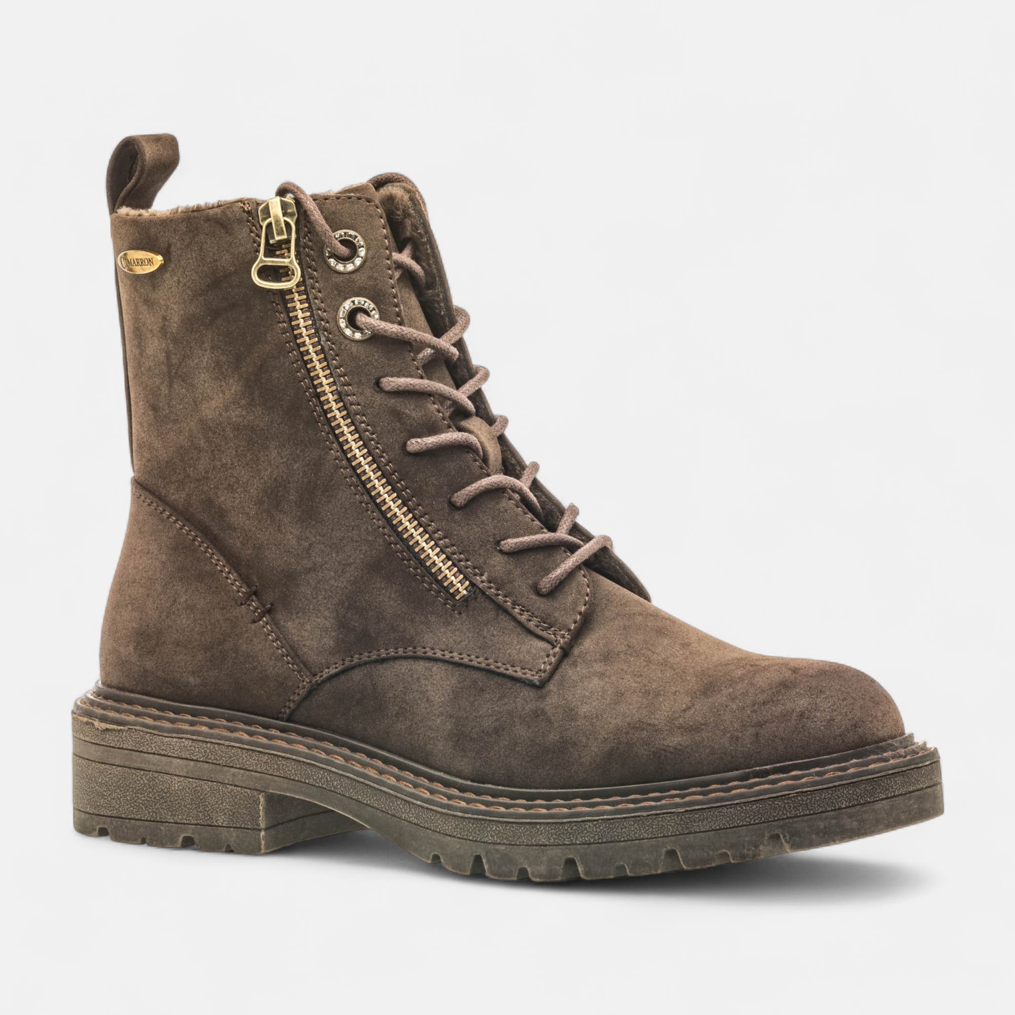 Bottines à lacets Femme marron