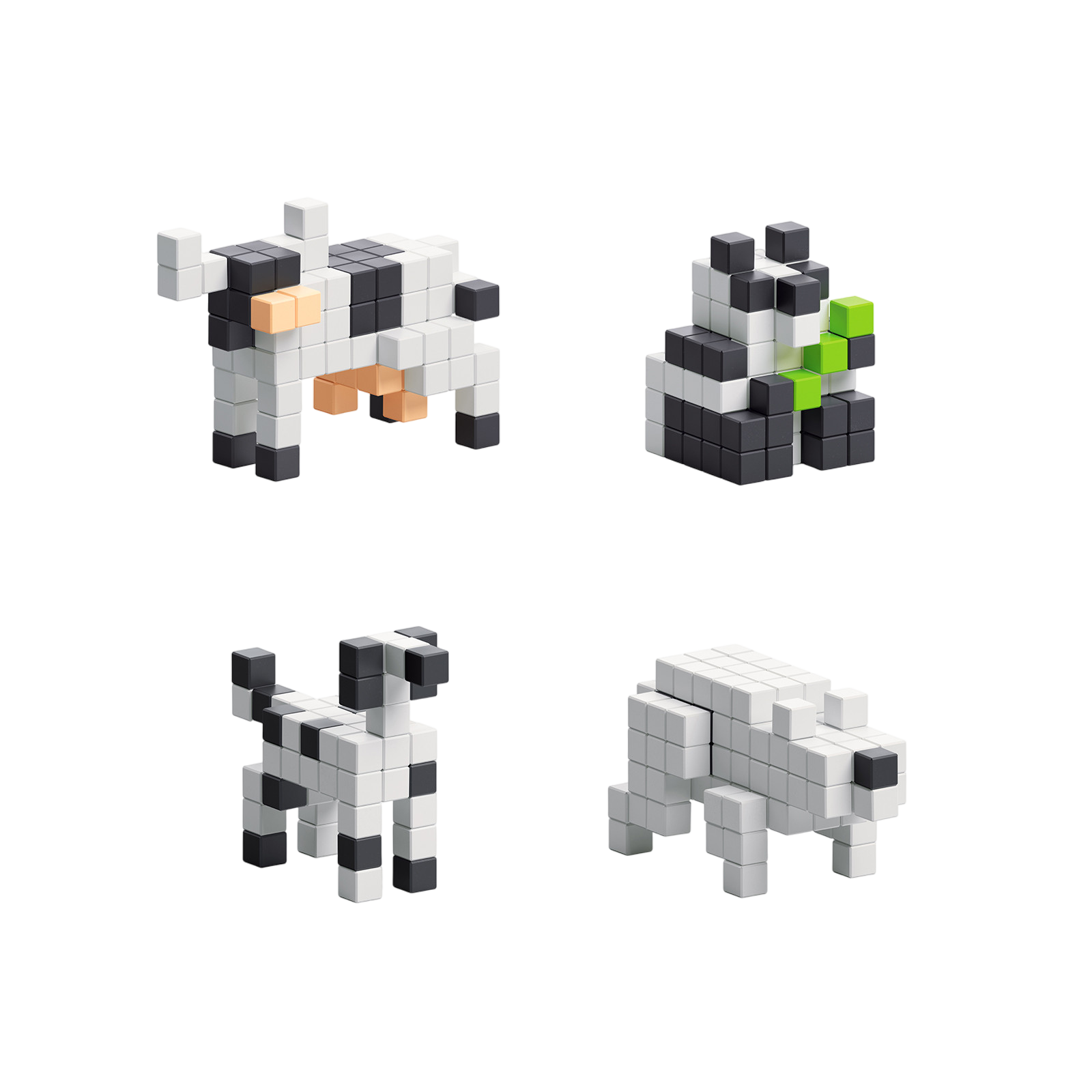 Magnetbaukasten Black & White Animals