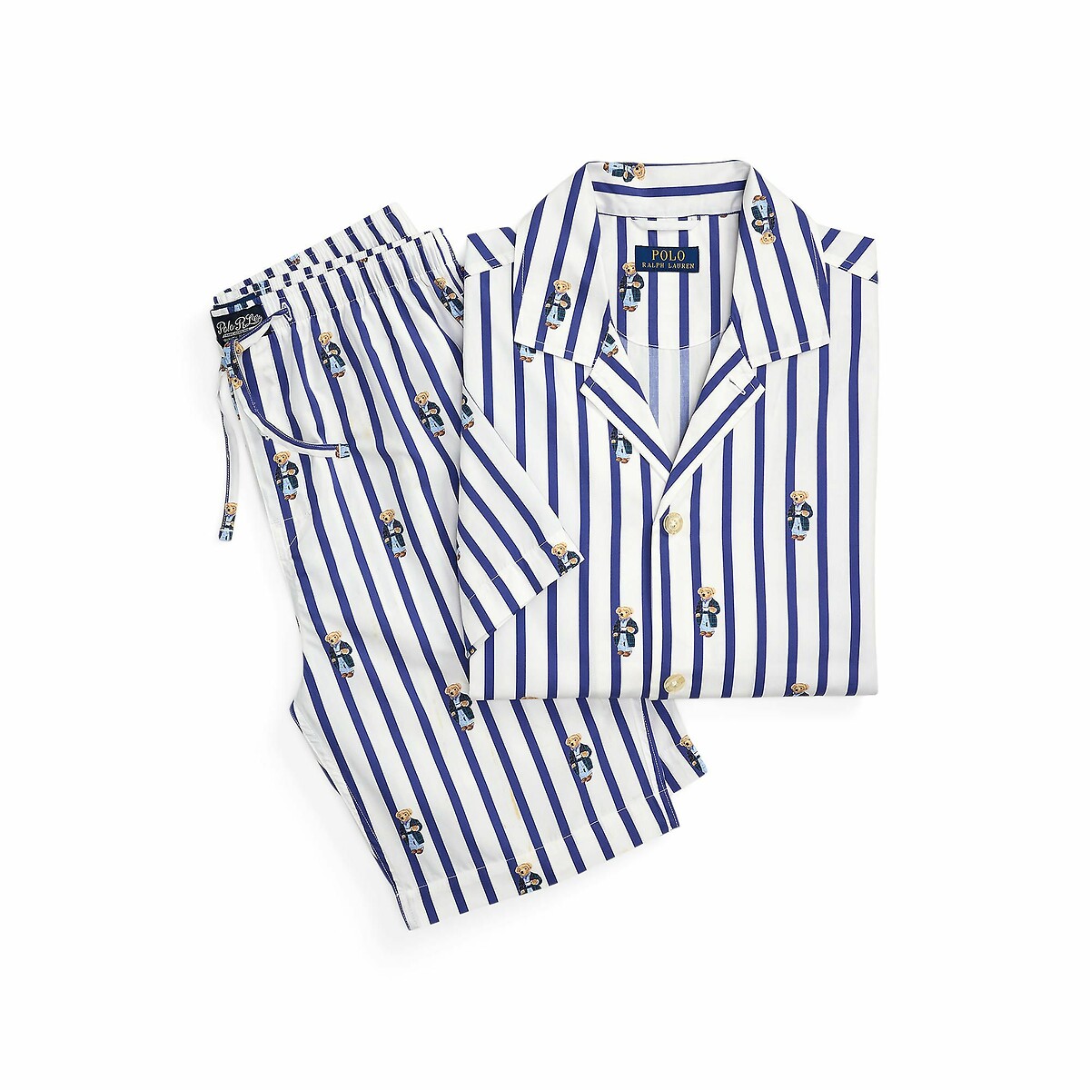 POLO RALPH LAUREN<br>Pijama listrado de algodão