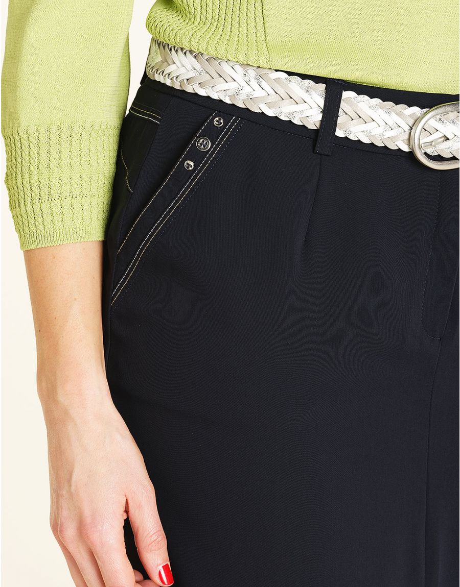 Jupe droite navy