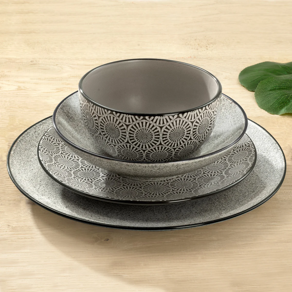 Tess Flanelle - Assiette salade et pâtes 19 cm (lot de 6) Médard de No