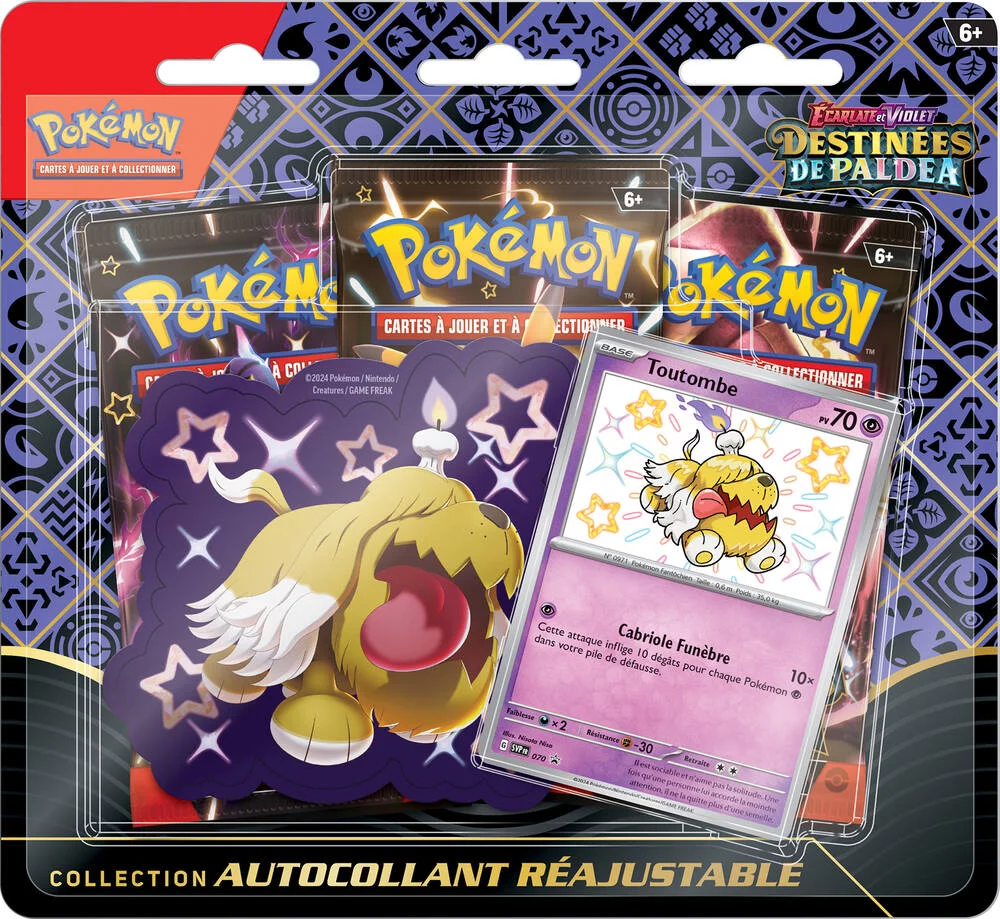 POKEMON - STICKERS REAJUSTABLES  - DESTINEES DE PALDEA  ECARLATE ET VIOLET 4.5
