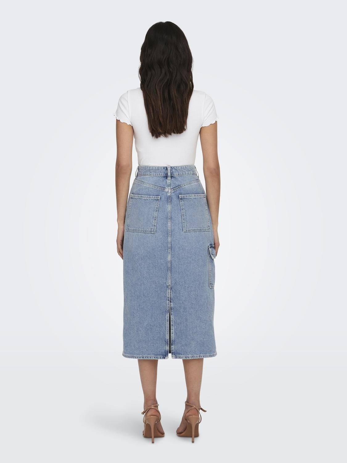ONLELENA Jeansrock Light Blue Denim