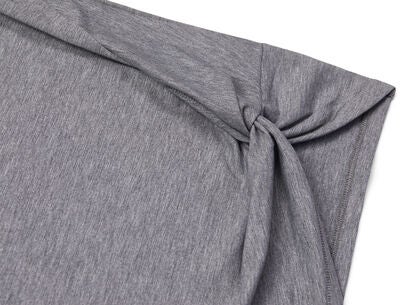 Hyperfied Jersey Knot Logo Top, Grey Melange
