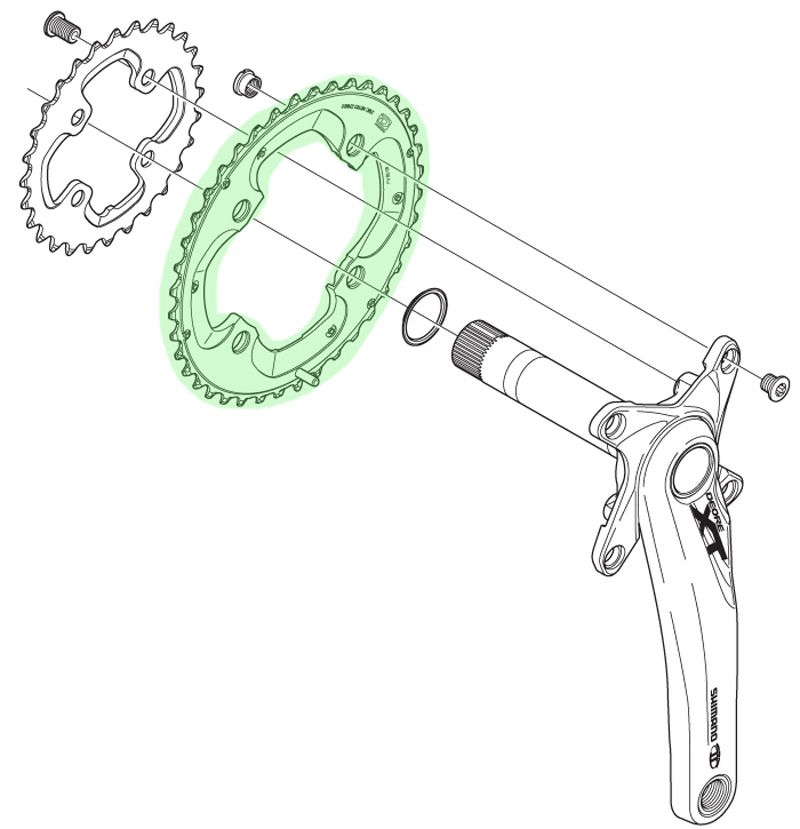 Shimano Kettenblatt XT FC-M785 38 Zähne (AK)