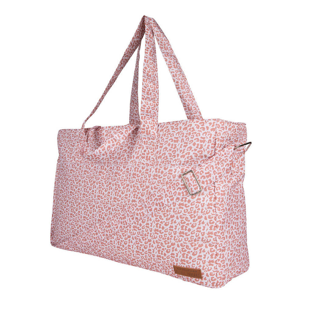 luiertas met panterprint roze