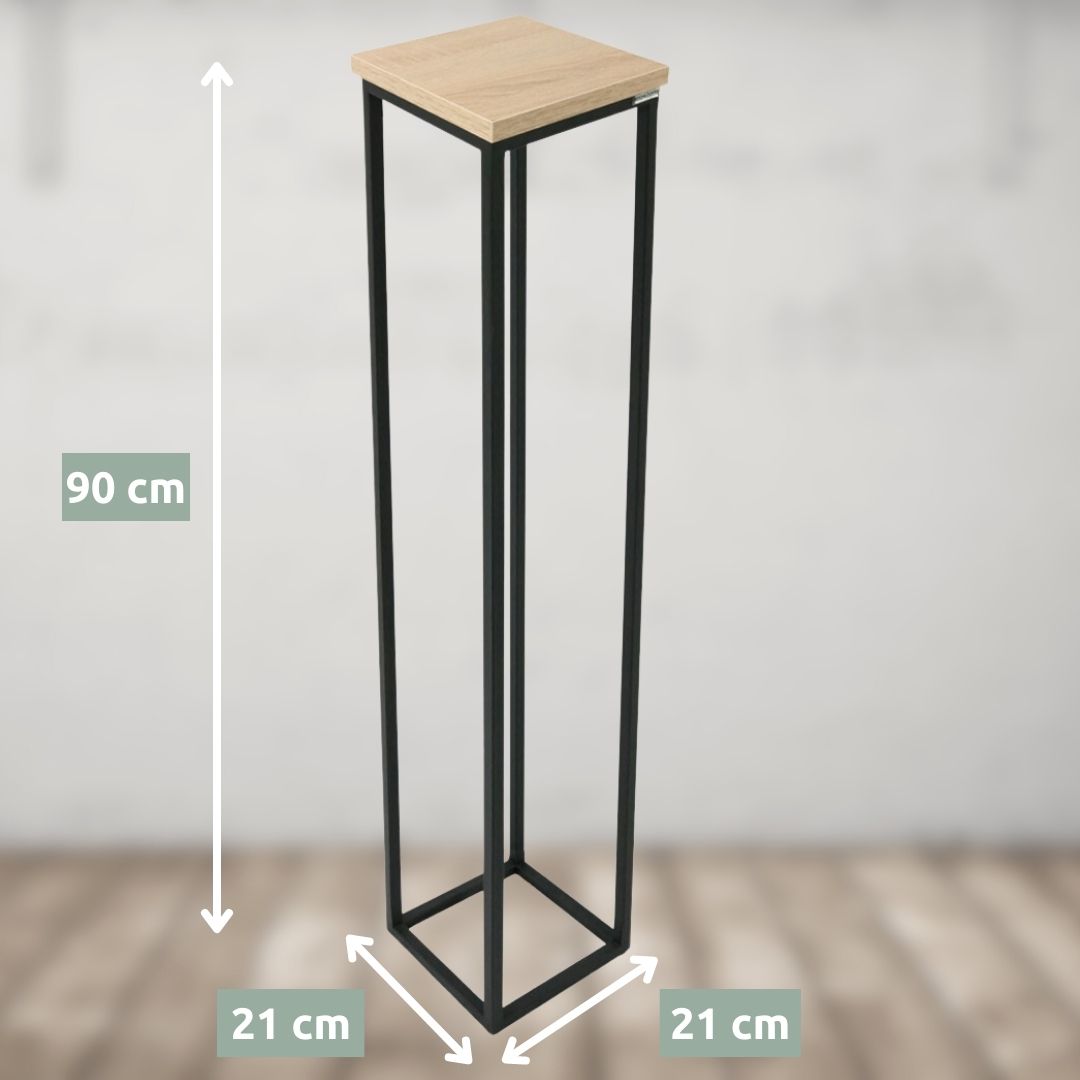 holz4home® Blumenständer | Dekoständer Sonoma Eiche | 50 cm