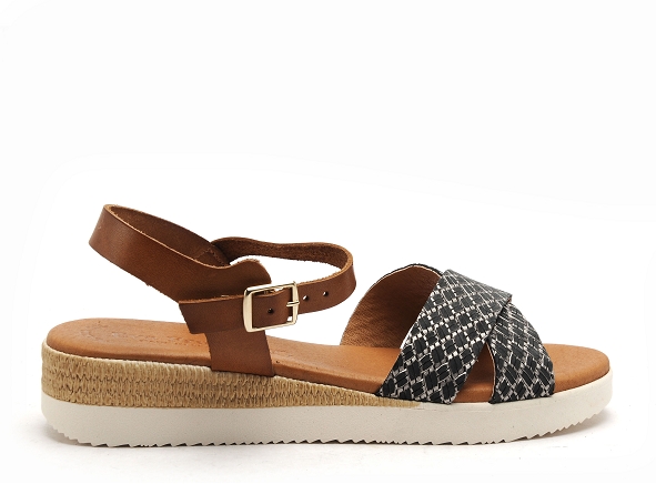 Eva frutos nu pieds plats femme 4278 noir