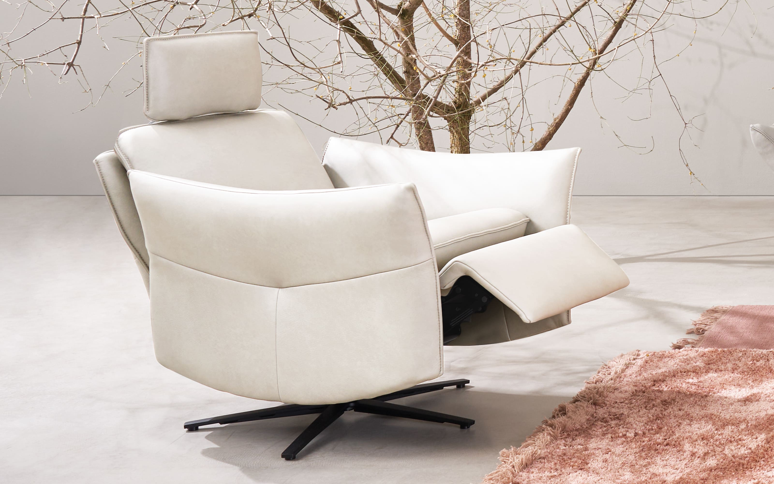 Relaxsessel Planopoly Motion, creme, inkl. Relaxfunktion